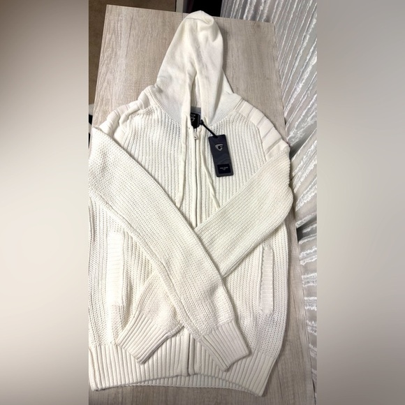 Fried Denim Women’s Hooded Zip up Sweater Size Small NWT - Picture 7 of 7